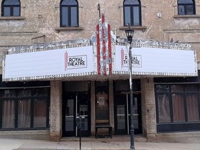 The new temporary sign boards in place at the Royal Theatre in Gananoque begin to give a glimmer of what is in store for upcoming seasons.