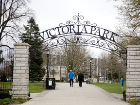 City council voted to approve a 17-storey tower planned for the edge of Victoria Park in the fall of 2021. (Derek Ruttan/The London Free Press)