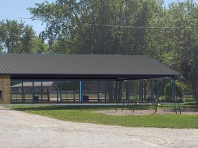 This 3D image of what a new pavilion at Keterson Park in Mitchell could look like, from the parking lot looking east, after a major grant announcement was made last summer. SUBMITTED