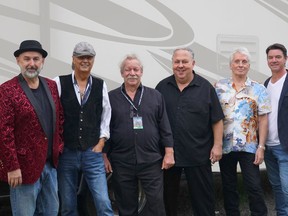Downchild Blues Band's current lineup is, from left, drummer Jim Casson, lead singer and harmonica player Chuck Jackson, co-founder and lead guitarist Donnie Walsh, horn player Pat Carey, bassist Gary Kendall, and keyboardist Tyler Yarema. Dave Parry photo