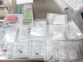 The Ontario Provincial Police seized illegal drugs following the execution of a search warrant at a Renfrew residence on March 9. Police seized a quantity of suspected methamphetamine, fentanyl and cocaine as well cellphones, cash and other items associated with drug trafficking.