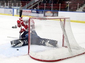 Pembroke's Joe Jordan beat Renfrew's Will Craig in the shootout March 28 at the PMC to lift the Kings to a 3-2 win over their Ottawa Valley rivals.