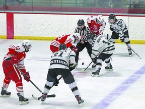 Elliot Lake Red Wings faced off against the Espanola Express and won back-to-back, head-to-head matches down the stretch to make it into the NOJHL playoffs. NOJHL.com