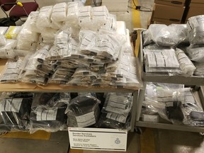About 265 kilograms in illegal drugs were seized at the Blue Water Bridge in January, the Canada Border Services Agency and Royal Canadian Mounted Police announced Wednesday. (Handout)