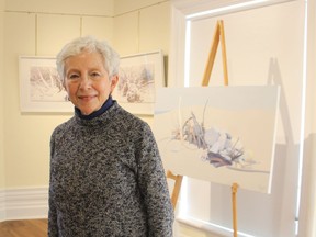 Sarnia artist Jane Hunter is exhibiting painting from her career, as well as recent works, in the Turret Room at the Lawrence House Centre for the Arts.