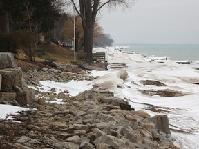 The Old Lakeshore Road right-of-way north of Passingham Drive in Bright's Grove. (Tyler Kula/The Observer)