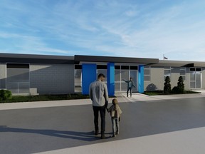 A rendering of what an addition to Sacred Heart Catholic school in Port Lambton will look like once construction set to begin in May is completed.