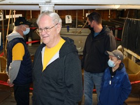 Bluewater Anglers president Ralph Eves leads a tour of the hatchery during an open house on Saturday, March 19, 2022 in Point Edward, Ont.  Terry Bridge/Sarnia Observer/Postmedia Network