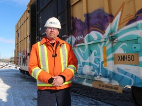 Derek Littleton, operations manager for OWS Rail Car, in the company's yard in Sarnia.