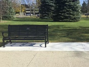 A commemorative bench program in Sarnia has proven popular, and the city is considering a cap on the number of applications per year. (City of Sarnia photo)