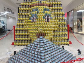 Pembina won the Judges' Favorite prize at this year's Canstruction in Sarnia for its entry Can Tut.