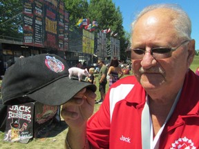 In this file photo, Jack Struck, co-chairperson of the Kinsmen Club of Sarnia Ribfest, holds a hat accessorized for the event.  Ribfest returns to Sarnia's Centennial Park June 17 to 19.
