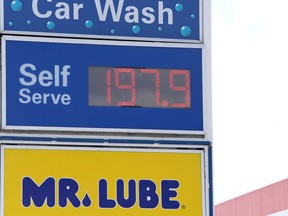 The price of gas has skyrocketed to nearly $2 per litre at some gas stations in Greater Sudbury, Ont. on Tuesday March 8, 2022. John Lappa/Sudbury Star/Postmedia Network