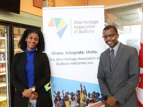 Chantae Robinson, president of the Afro-Heritage Association of Sudbury and co-founder of the Northern Ontario Black Economic Empowerment Program; and     Charles Nyabeze, interim executive director and co-founder of the NOBEEP, were on hand for a funding announcement on Friday. The Afro-Heritage Association of Sudbury is receiving $1.15 million through FedNor to establish the NOBEEP in communities throughout Northern Ontario.