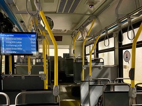 Due to the success of a pilot project, GOVA will be installing 79 screens like this one in all 59 of its buses. Supplied