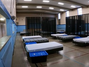 This photo, posted to the Inn of the Good Shepherd Facebook page, shows a temporary homeless shelter at the former Central United Church building in Sarnia. It's scheduled to close at the end of April.