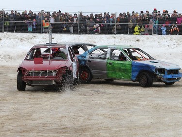 One of the big draws of the Iroquois Falls winter carnival this past weekend was a demolition derby held on Saturday at the Calvert Snow Dump in town. The four-day carnival marked a return of the popular community celebration following a two-year hiatus. See story and more photos on A3.

RON GRECH/The Daily Press