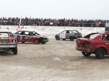 Organizers say 1,800 spectators took in the demolition derby at held on Saturday at the Calvert Snow Dump in Iroquois Falls.

RON GRECH/The Daily Press