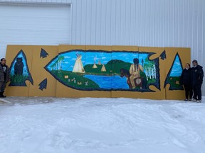 A mural by Edward Stonestand will be displayed at the Melfort and District Museum. Photo Submitted / Gailmarie Anderson