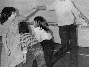“Grab yer partner, go round an' round...” is a phrase that can only be associated with one thing – square dancing. A special continuing education square dancing program for kids is going on a Ferguson School. The program is being offered through the Cochrane-Iroquois Falls Board of Education.Shown here are, from left Kelly Heavener, Bradley MacDonald, Joelle Charette and instructor Aileen Helmkay.