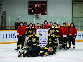 A combined Nanton and Vulcan U18 minor hockey team has won the Central Alberta Hockey League's tier 4 blue championships.