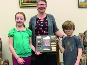 Nora Gair, the 2020 Pat Crosby Award recipient, Vulcan librarian Connie Clement, and Reese Market, the 2021 Pat Crosby Award recipient.