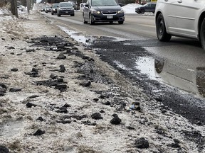 A recently filled pothole on Devonshire Avenue in Woodstock.

Maria Toews/Sentinel-Review