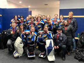 The Owen Sound Ice Hawks under-15 B club captured gold earlier this month at the 41st Toronto Leaside March Break Madness tournament. Photo submitted.