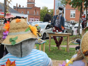 Class is in session at one of the downtown displays set up for the 23rd annual Meaford Scarecrow Invasion and Family Festival in 2019. The theme for the last invasion held before the COVID-19 pandemic was storybooks. The scarecrow invasion is returning this year and the festival committee is looking for volunteers. Greg Cowan/The Sun Times