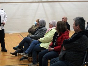 For the first time in two years, since the COVID-19 pandemic stopped in person gatherings, Wetaskiwin RCMP Insp. Keith Durance was able to make his annual town hall presentation in person in Millet last week.
Christina Max
