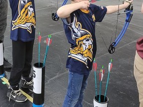 Bentley Vandervelde, from Clear Vista School scored 242 with five tens, ranking him first among Grade 5 boys and second overall among elementary school boys during the National Archery in Schools Program Provincial Competition last week.