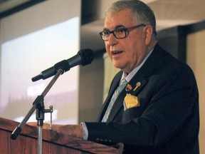 With Wetaskiwin Mayor Tyler Gandam sidelined by COVID-19, Deputy Mayor Bill Elliot presented this year's State of the City Address at the Leduc, Nisku and Wetaskiwin Regional Chamber of Commerce luncheon last week.