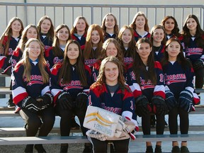 Wetaskiwin Ice Queens U15 team.