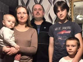 Quinte couple Trish and Mark Hall have set up a GoFundMe.com fundraiser to help the Ukrainian Kupyniak family secure shelter, food and clothing in Quinte before they arrive from nearby Poland where they are staying with relatives. KUPYNIAK PHOTO