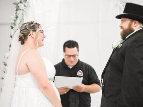 Jasen Belanger, a North Bay wedding officiant, says he was extremely busy during the COVID-19 pandemic, however the styles of weddings were certainly different. Couples opted for an  outdoor venue and a smaller guest list. Many local businesses that rely on weddings and events are seeing an increase in business now that COVID-19 restrictions have been lifted.
Submitted Photo