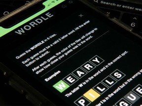 The mobile game Wordle has become a household name after going viral during the pandemic. (file photo)