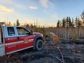 One of the larger wildfires in April 2021 was just outside of Sherwood Park at the Strathcona Science Park. Photo courtesy Strathcona County Emergency Services