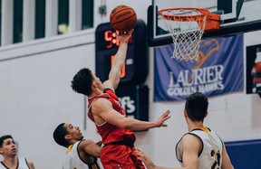 Noah LaPierre in action with the Brock Badgers.