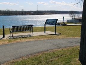 Looking out toward the St. Lawrence River and the Marina 200 area, from Pointe Maligne park. Photo on Tuesday, April 12, 2022, in Cornwall, Ont. Todd Hambleton/Cornwall Standard-Freeholder/Postmedia Network