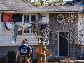 The Prevention Division of Belleville Fire and Emergency Services conducted an investigation into Tuesday's house fire on Cloverleaf Drive and “determined that an electrical failure within the basement ceiling was the cause of the fire." ALEX FILIPE