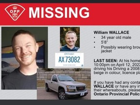 North Bay Ontario Provincial Police are asking for the public's help in locating William Wallace.