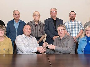 Al Braun, Board Chair, Portage la Prairie Assisted Living Corporation, centre right, won the Lieutenant Governor's Community Leadership Awards after being nominated by a few local organizations. (file photo)