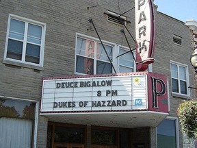 The Park Theatre marquis. At one time, its flashing lights grabbed the attention of anyone walking or driving around the Square.