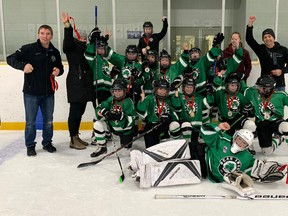 The Lucan Irish U11B hockey team was crowned the OWHA provincial champions April 10 after winning the final against the South Huron Sabres 2-1. Handout