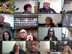 Hastings County councillors and staff meet virtually and in council chambers for Tuesday's planning meeting.