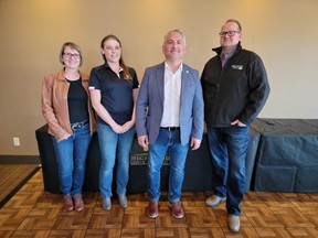 On Apr. 5, Alberta Party Leader Barry Morishita greeted supporters at Highwood Golf’s conference room and answered any questions or concerns they had.