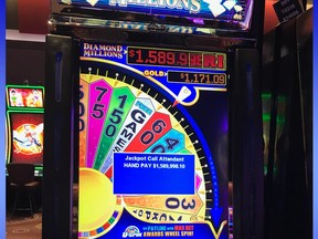 A $1.5 million jackpot was won on a Diamond Millions slot machine at the Century Mile Casino, April 1. (Century Mile Racetrack and Casino)