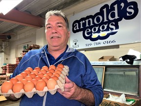 Arnold VanLoon, vice chair of the Farmers Market executive committee in Simcoe, says vendors are bracing for disruptions to the Thursday market’s normal routine this summer now that a $2.3-million rebuild of South Drive on the north side of the Norfolk County Fairgrounds is about to begin. – Monte Sonnenberg