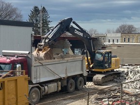 The former Public Utilities Commission building was demolished April 13, making way for the new Water and Sewer Working Centre that will be constructed on the same site. Handout