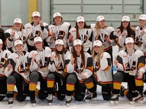 The Lucknow /Wingham U18 girls hockey team are provincial champions after receiving gold medal at the Women's Hockey Association "C" championship. SUBMITTED